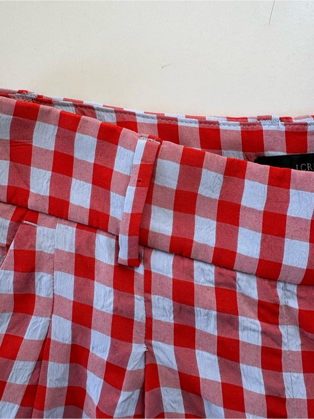 J.Crew Wide-leg pant in drapey gingham 4 - Picture 6 of 12